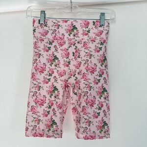 NWT LoveShackFancy Pink Floral Shorts